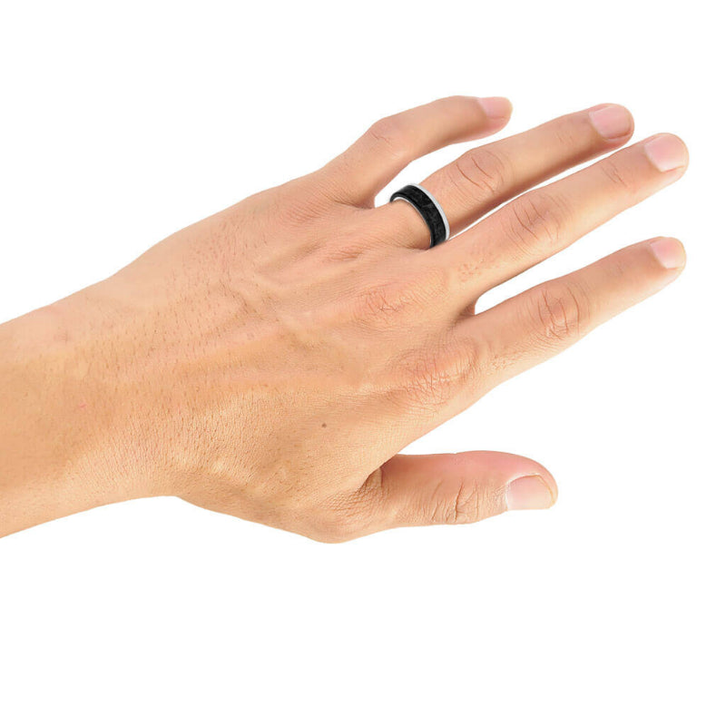 Triton 7MM Titanium & Forged Carbon Ring - Flat Profile and Asymmetrical Channel