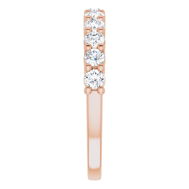 14K Rose 1/2 CTW Diamond Anniversary Band