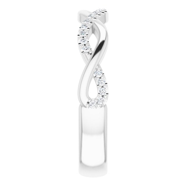 14K White 1/8 CTW Diamond Anniversary Band