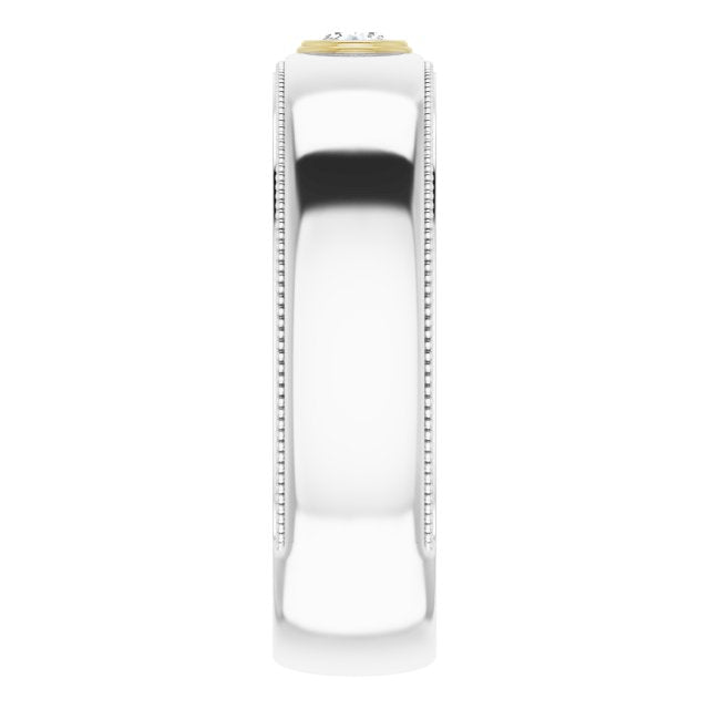 14K White & Yellow 1/6 CTW Diamond Ring
