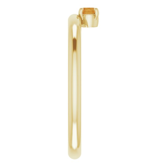 14K Yellow Citrine Stackable Ring