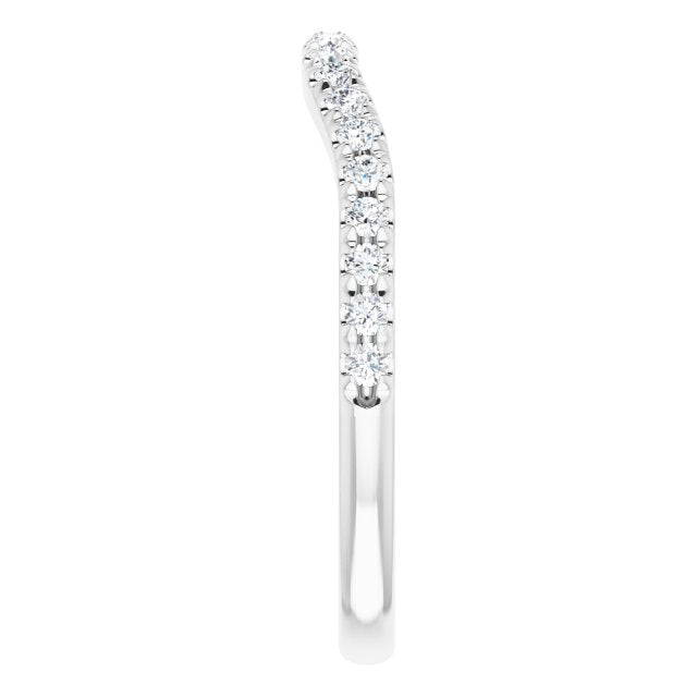 Platinum 1/4 CTW Diamond Matching Band