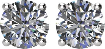 14K White 1 1/2 CTW Diamond Earrings