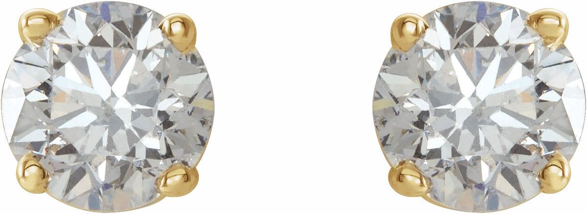 14K Yellow 3/4 CTW Diamond Earrings