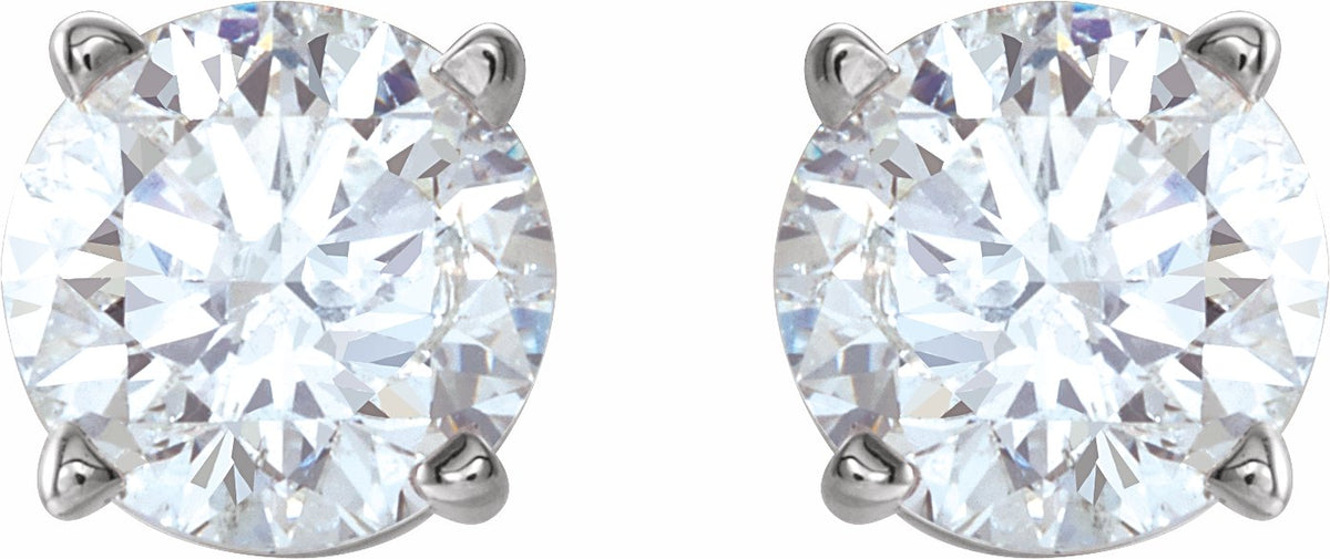 14K White 1 CTW Diamond Earrings
