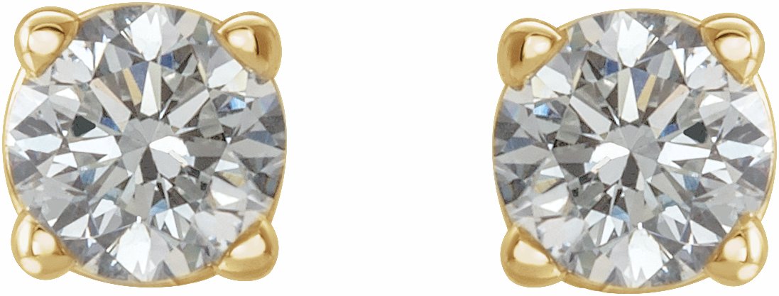 14K Yellow 1/5 CTW Diamond Earrings