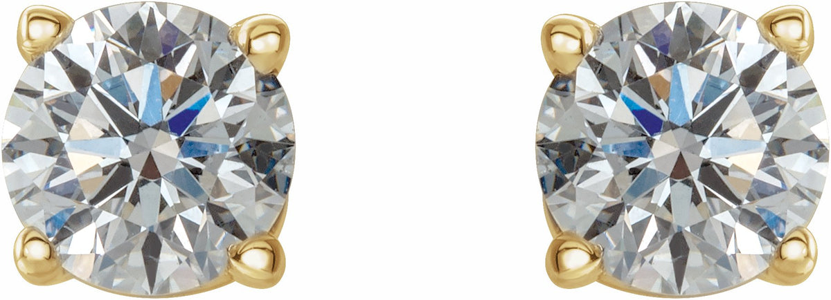 14K Yellow 1/2 CTW Diamond Earrings