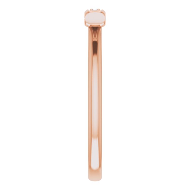 14K Rose 1/10 CTW Diamond Bar Ring