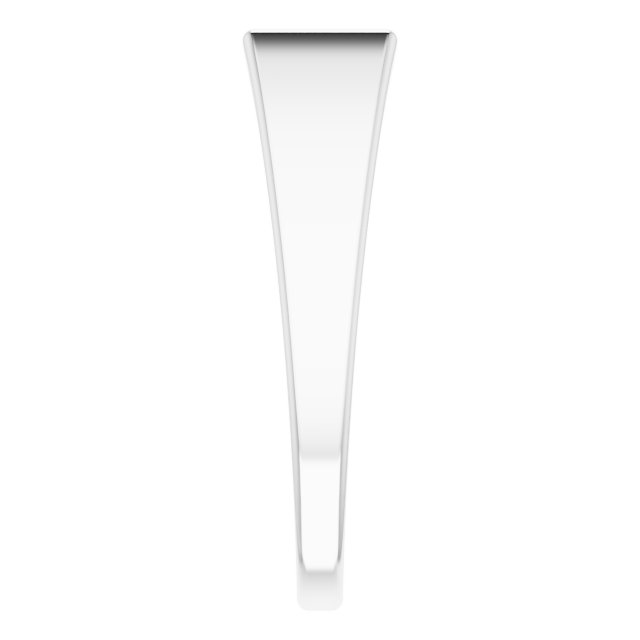 14K White 15x7 mm Rectangle Signet Ring