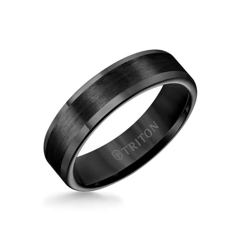 Triton 6MM Tungsten Carbide Ring - Satin Finish and Round Edge