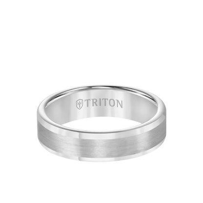 Triton 6MM Tungsten Carbide Ring - Satin Finish and Round Edge