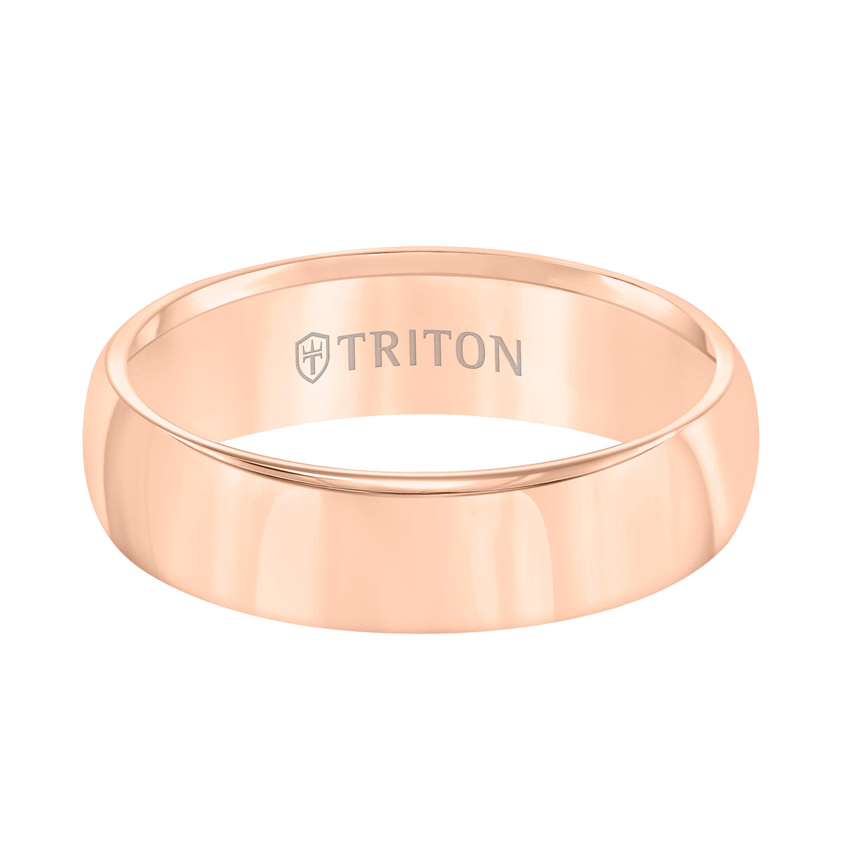 Roll Edge Domed Bright Finish Classic Wedding Band