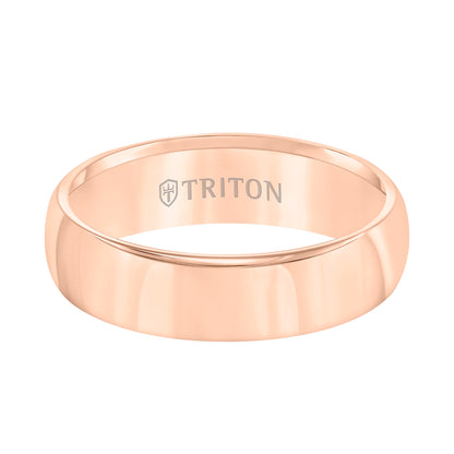 Roll Edge Domed Bright Finish Classic Wedding Band