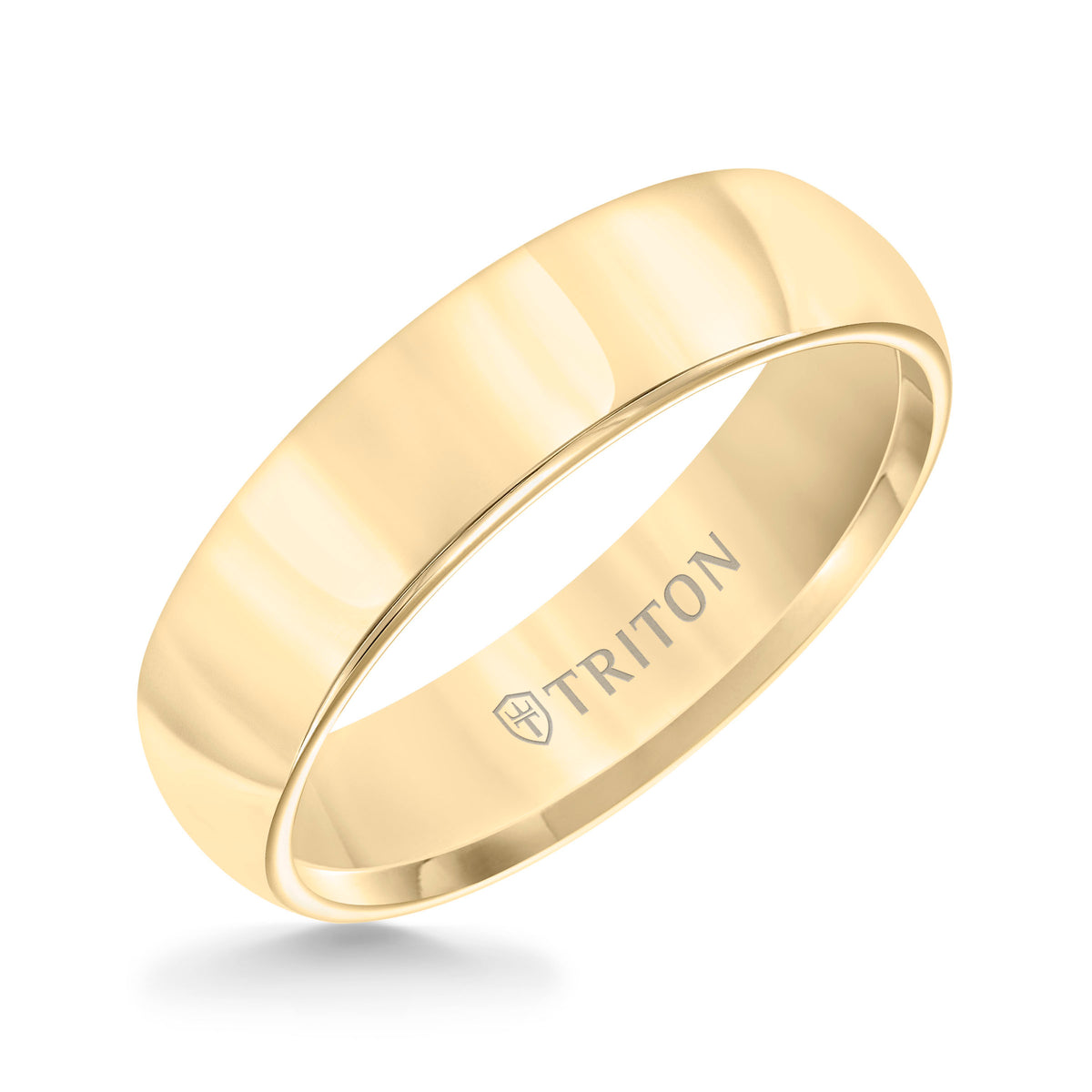 Roll Edge Domed Bright Finish Classic Wedding Band