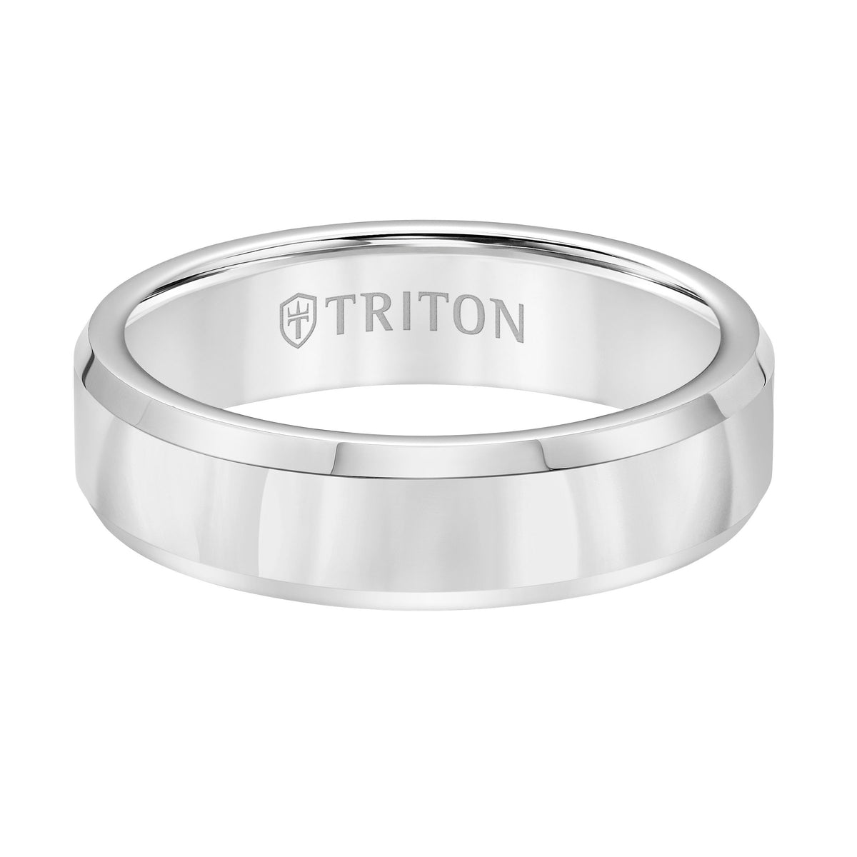 6mm Tungsten Carbide Bright Polished Bevel Edge Comfort Fit Band