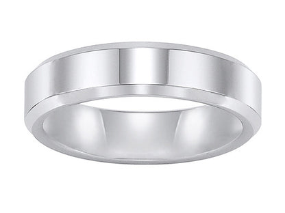 6mm Tungsten Carbide Bright Polished Bevel Edge Comfort Fit Band