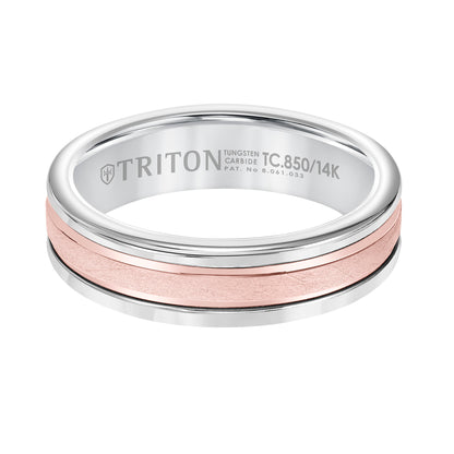 Crystalline Finish Round Edge Wedding Band