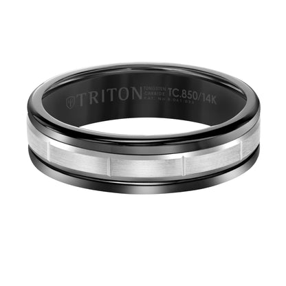Vertical Cut Finish Round Edge Wedding Band