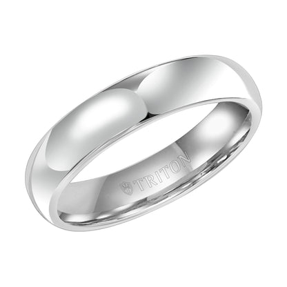5MM White Tungsten Bright Polish Domed Comfort Fit Band