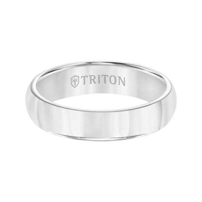 4MM White Tungsten Carbide Bright Polish Domed Comfort Fit Band
