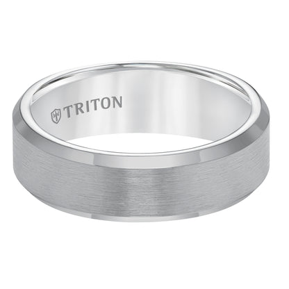 Brush Finish Bevel Edge Classic Wedding Band