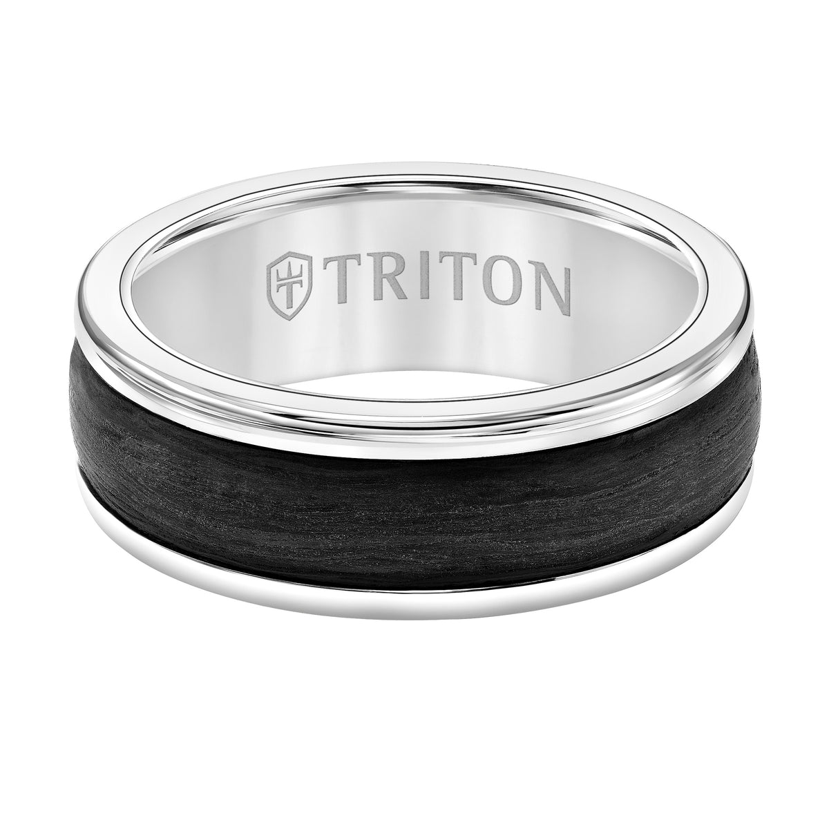 Round Edge Carbon Fiber Insert Wedding Band
