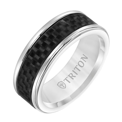 Round Edge Carbon Fiber Insert Wedding Band