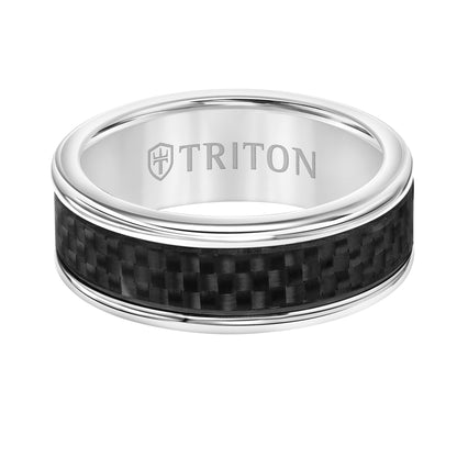 Round Edge Carbon Fiber Insert Wedding Band