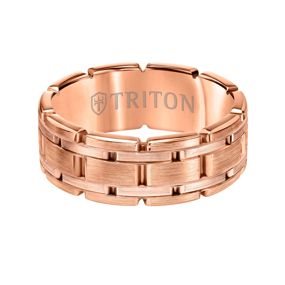 Satin Finish Steel Edge Contemporary Wedding Band