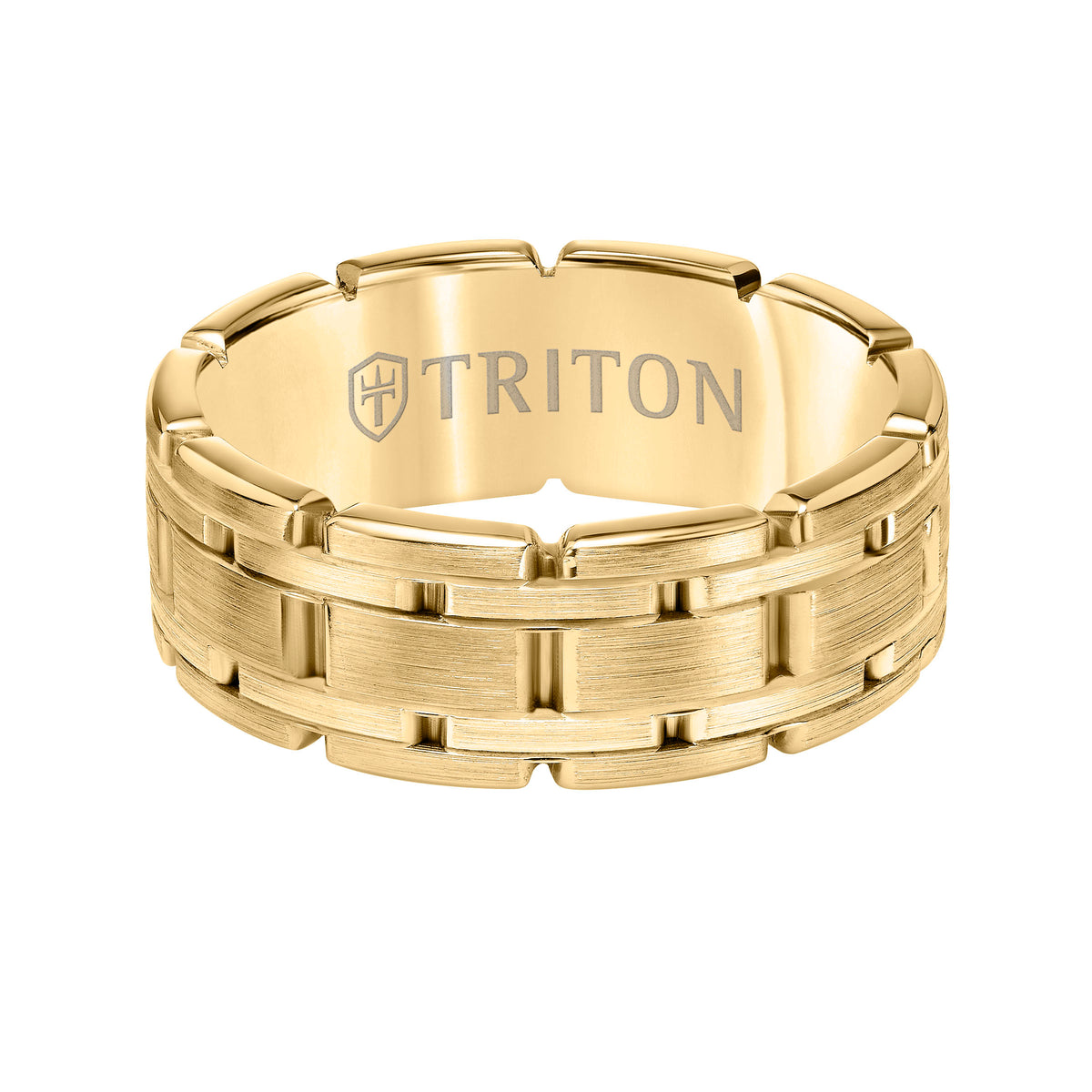 Satin Finish Steel Edge Contemporary Wedding Band