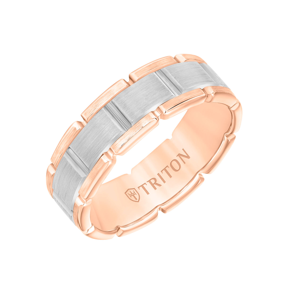 Satin Finish Steel Edge Contemporary Wedding Band