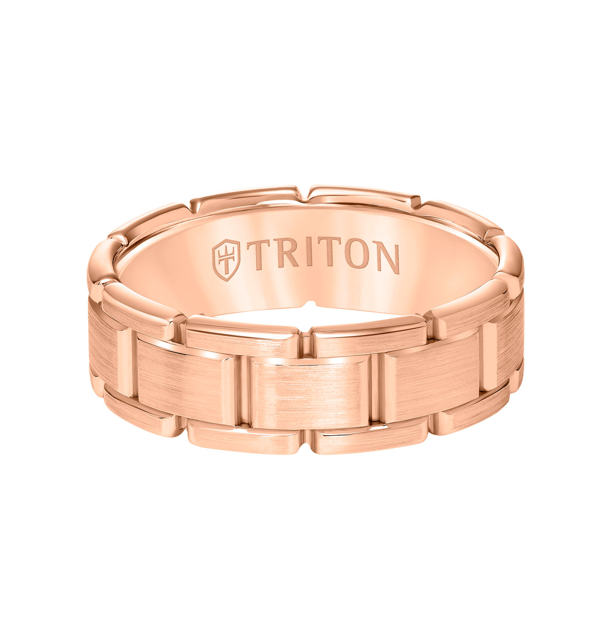 Satin Finish Steel Edge Contemporary Wedding Band