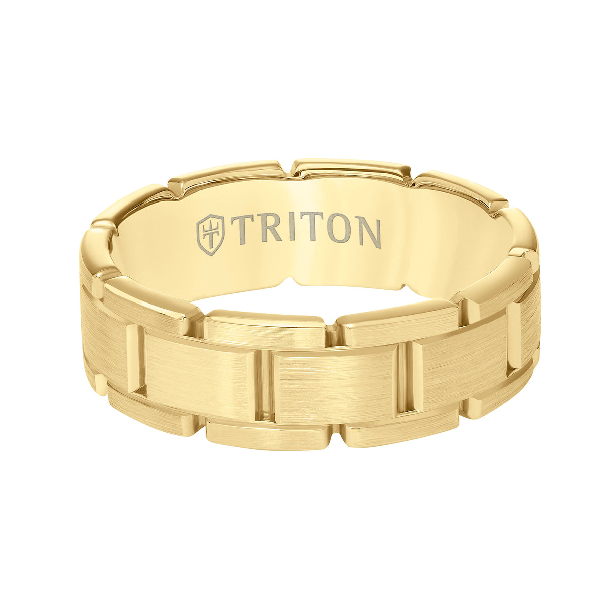 Satin Finish Steel Edge Contemporary Wedding Band