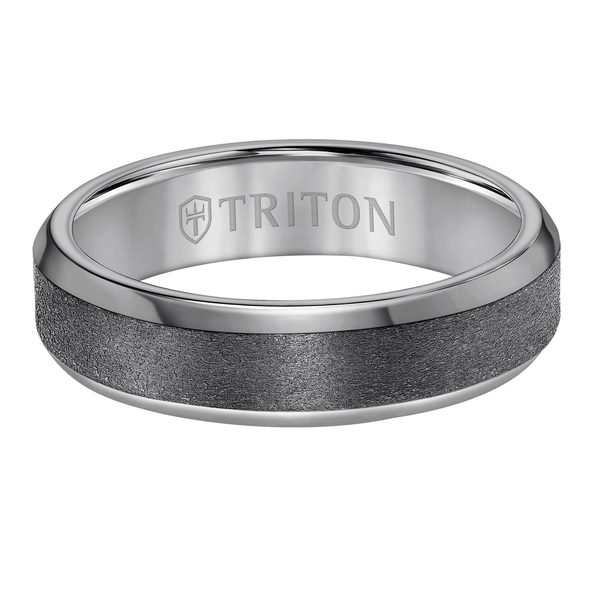 6MM Tantalum Ring - Vertical Satin Finish and Bevel Edge