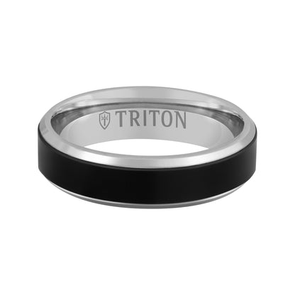 6MM 18K Gold Bevel Edge with Black Titanium Insert