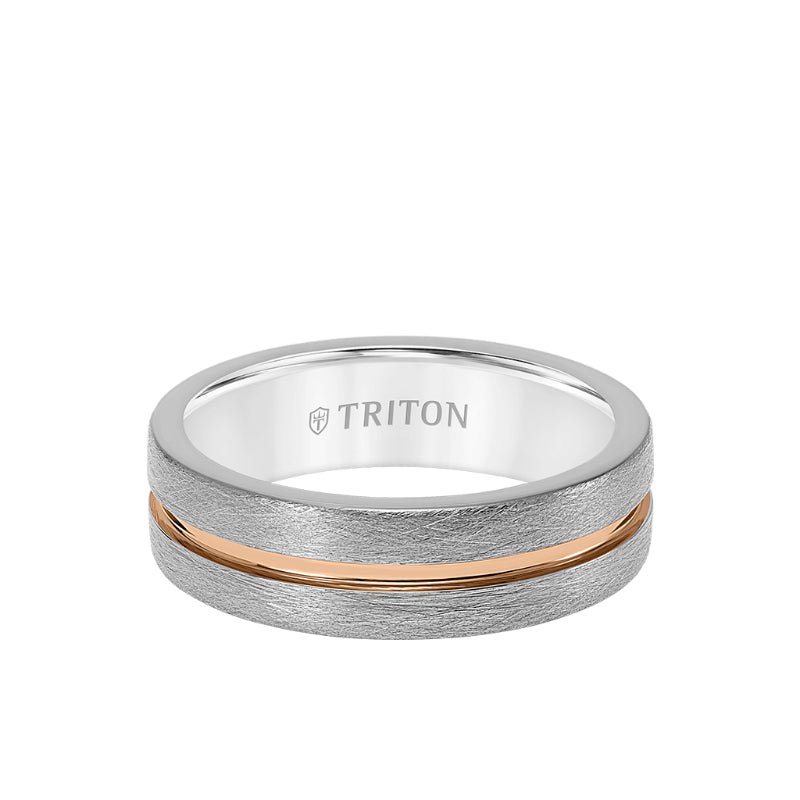 Triton 7MM Tungsten Carbide Ring with Sandblast Finish