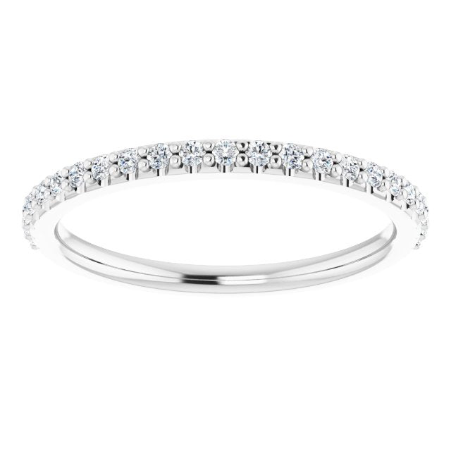 14K White 1/4 CTW Diamond Band for 7x7 mm Cushion Ring