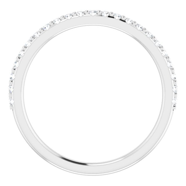 Platinum 1/5 CTW Diamond Band for 6x6 mm Cushion Ring