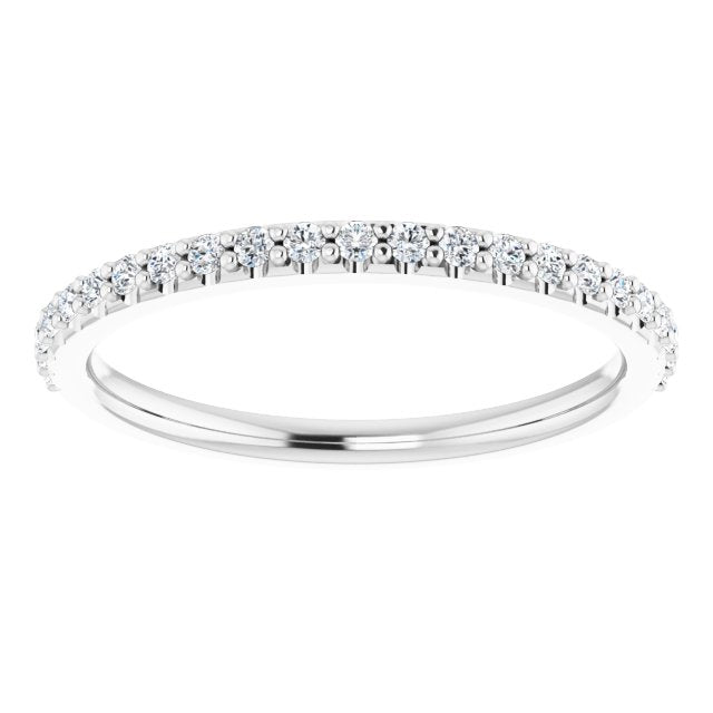 Platinum 1/5 CTW Diamond Band for 6x6 mm Cushion Ring