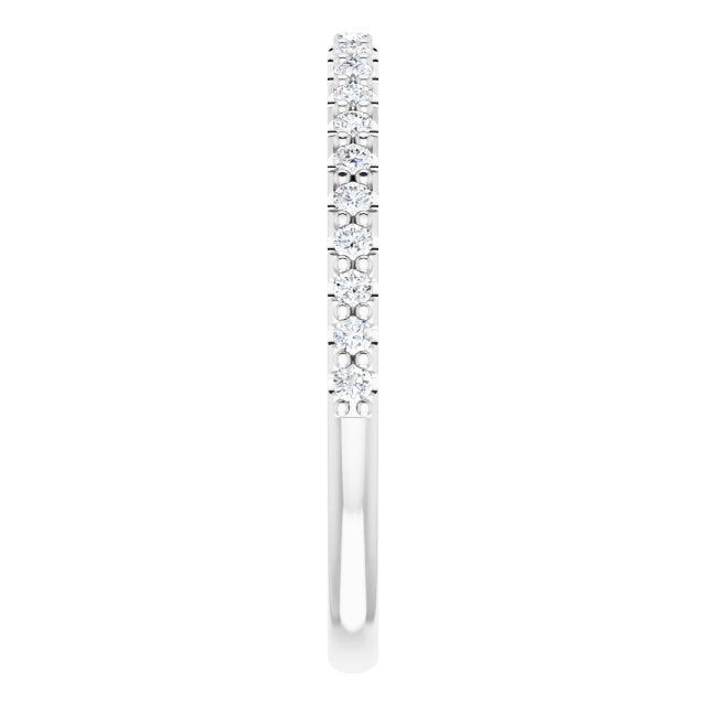 Platinum 1/5 CTW Diamond Band for 6x6 mm Cushion Ring