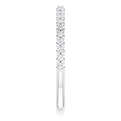 Platinum 1/5 CTW Diamond Band for 6x6 mm Cushion Ring