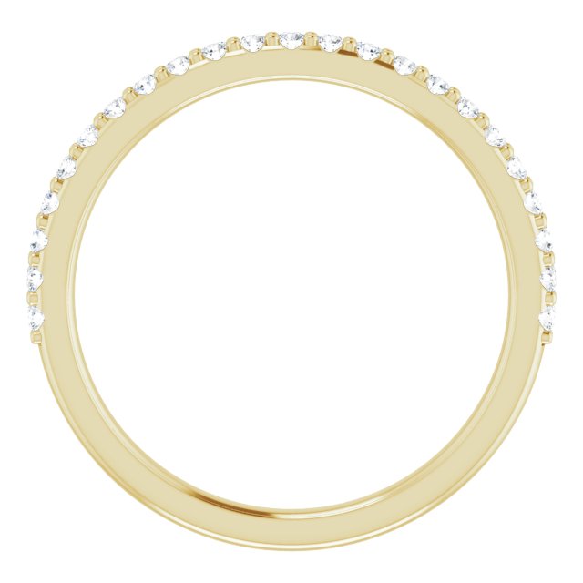 14K Yellow 1/5 CTW Diamond Band for 6.5 mm Round Ring