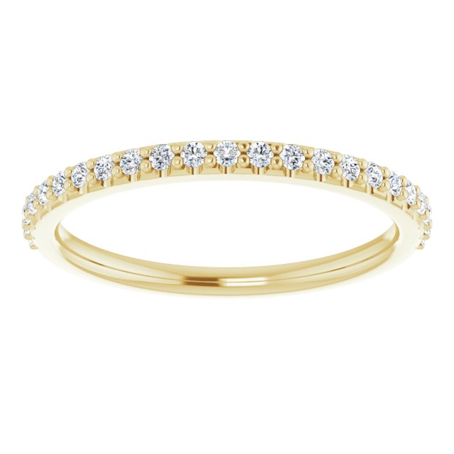14K Yellow 1/5 CTW Diamond Band for 6.5 mm Round Ring
