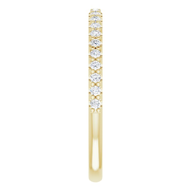 14K Yellow 1/5 CTW Diamond Band for 6.5 mm Round Ring