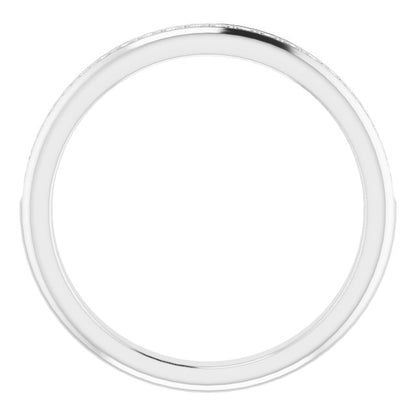 14K White 1/8 CTW Diamond Band for 6 mm Square Ring