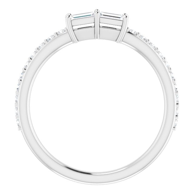 14K White 1/3 CTW Diamond Ring