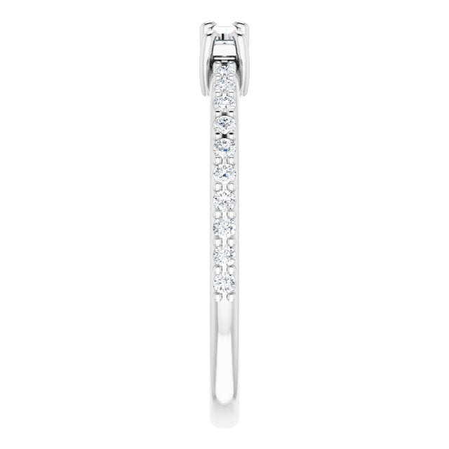14K White 1/3 CTW Diamond Ring