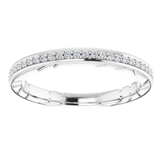 14K White 1/8 CTW Diamond Anniversary Band