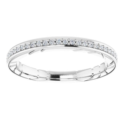 14K White 1/8 CTW Diamond Anniversary Band