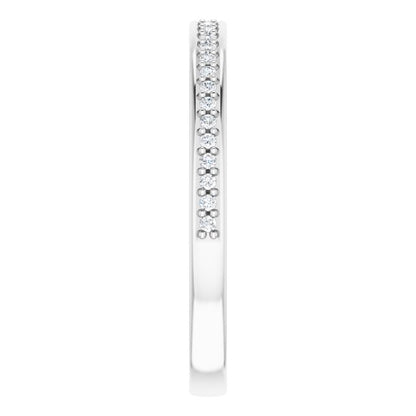 14K White 1/8 CTW Diamond Anniversary Band